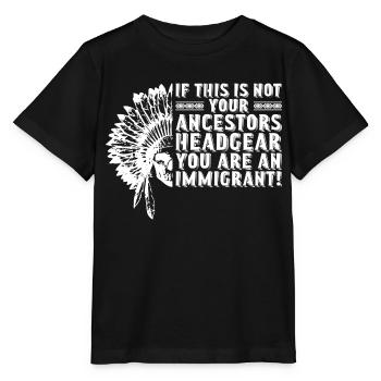 Fiers peuples autochtones Journée des Amérindiens - T-shirt bio MINI CREATOR Stanley/Stella Enfant - noir - Devant - Mikhail (115cm)