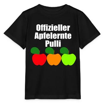 offizieller Apfelernte Pulli - Stanley/Stella Kinder T-Shirt MINI CREATOR  - Schwarz - Vorne - Mikhail (115cm)