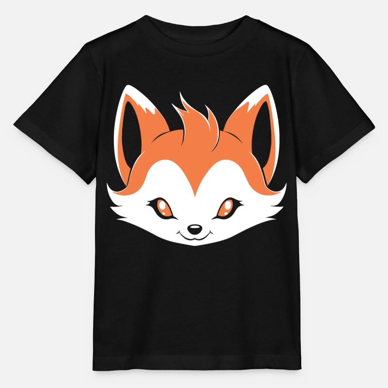 Kitsune Japanischer Little Fox Humor - Stanley/Stella Kinder T-Shirt MINI CREATOR  - Schwarz