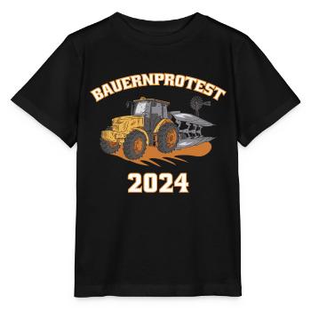FARMERS' PROTEST 2024 Farmer Farmers Demo - Stanley/Stella MINI CREATOR Kids’ T-Shirt - black - Front - Mikhail (115cm)