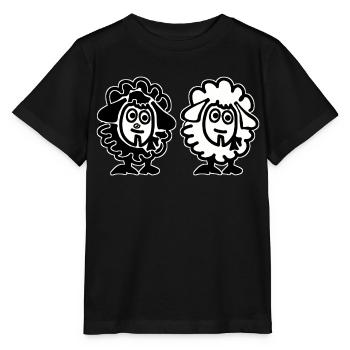 Les deux moutons - jumeaux - T-shirt bio MINI CREATOR Stanley/Stella Enfant - noir - Devant - Mikhail (115cm)