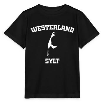 Westerland - Sylt - Nordsee - Anker - Möwe - Insel - Stanley/Stella Kinder T-Shirt MINI CREATOR  - Schwarz - Vorne - Mikhail (115cm)