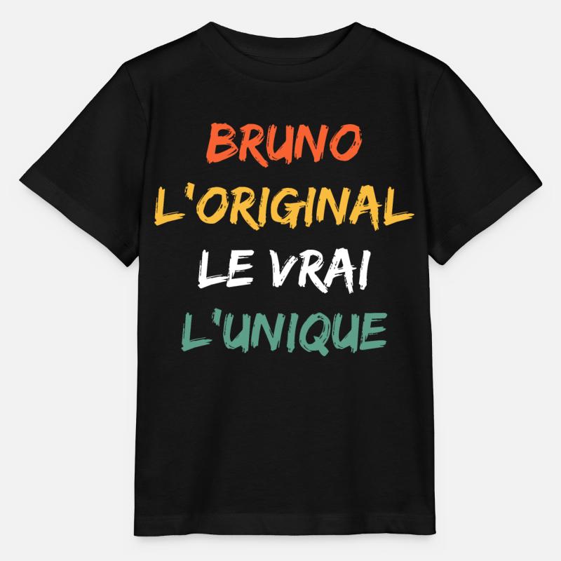 Super Bruno - T-shirt bio MINI CREATOR Stanley/Stella Enfant - noir