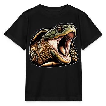 Snapping Turtle Turtles Snapping Turtles - Stanley/Stella MINI CREATOR Kids’ T-Shirt - black - Front - Mikhail (115cm)