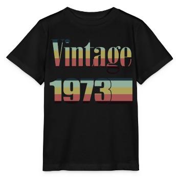 1973 anniversaire 1973 né en 1973 anniversaire - T-shirt bio MINI CREATOR Stanley/Stella Enfant - noir - Devant - Mikhail (115cm)