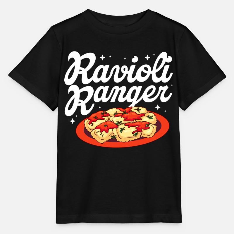 raviolis ranger Design pour un passionné de pâtes - T-shirt bio MINI CREATOR Stanley/Stella Enfant - noir