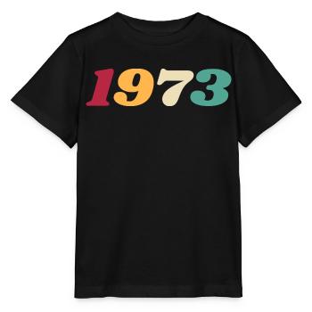 1973 Geschenk 1973 Geburtstag 1973 Retro 1973 - Stanley/Stella Kinder T-Shirt MINI CREATOR  - Schwarz - Vorne - Mikhail (115cm)