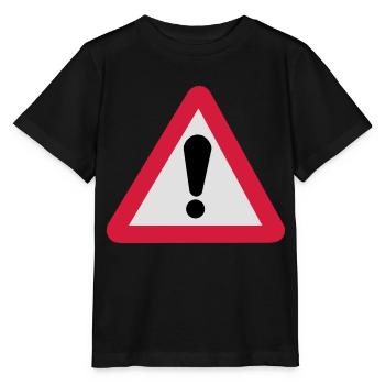 Gefahrenzeichen Gefahrenstelle - Stanley/Stella Kinder T-Shirt MINI CREATOR  - Schwarz - Vorne - Mikhail (115cm)