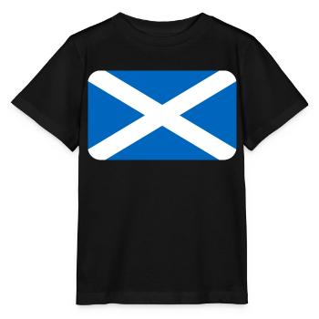 SCOTLAND FLAG round corner 400 dpi - Stanley/Stella Kinder T-Shirt MINI CREATOR  - Schwarz - Vorne - Mikhail (115cm)