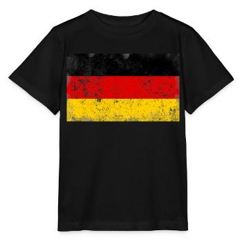 Deutschland Vintage Fahne - Stanley/Stella Kinder T-Shirt MINI CREATOR  - Schwarz - Vorne - Mikhail (115cm)