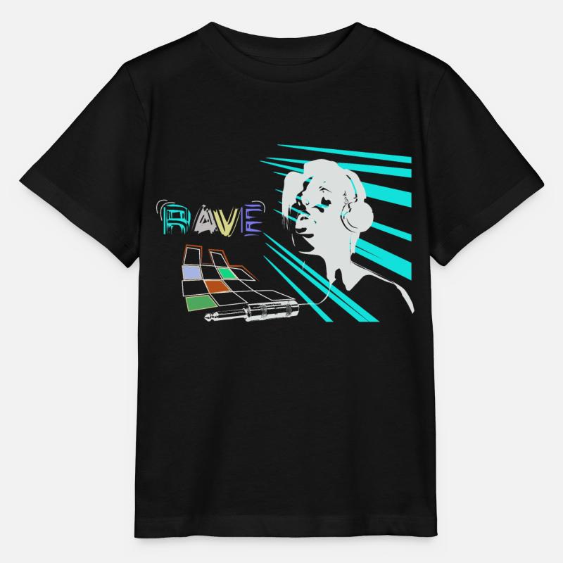 rave - T-shirt bio MINI CREATOR Stanley/Stella Enfant - noir