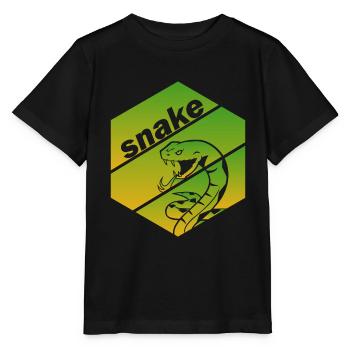 Serpent à sonnette serpent snakebite snaketooth - T-shirt bio MINI CREATOR Stanley/Stella Enfant - noir - Devant - Mikhail (115cm)