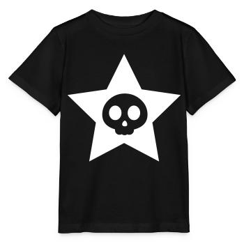 Crâne étoile - T-shirt bio MINI CREATOR Stanley/Stella Enfant - noir - Devant - Mikhail (115cm)