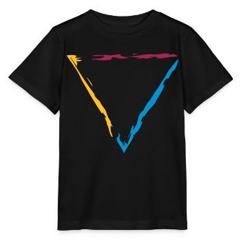 buntes dreieck rahmen umrandung dekorativ cool des - Stanley/Stella Kinder T-Shirt MINI CREATOR  - Schwarz - Vorne - Mikhail (115cm)