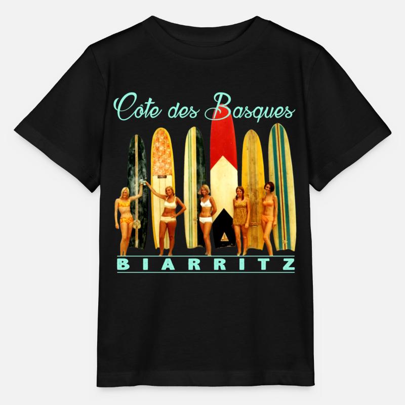 Côte des Basques Biarritz - T-shirt bio MINI CREATOR Stanley/Stella Enfant - noir