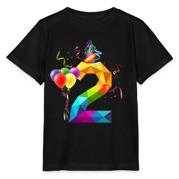2ND BIRTHDAY - BIRTHDAY CHILD - 2 YEARS OLD - Stanley/Stella MINI CREATOR Kids’ T-Shirt - black - Front - Mikhail (115cm)