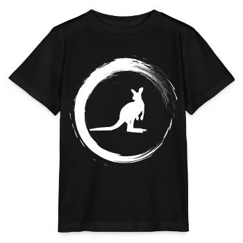Kangourou - T-shirt bio MINI CREATOR Stanley/Stella Enfant - noir - Devant - Mikhail (115cm)