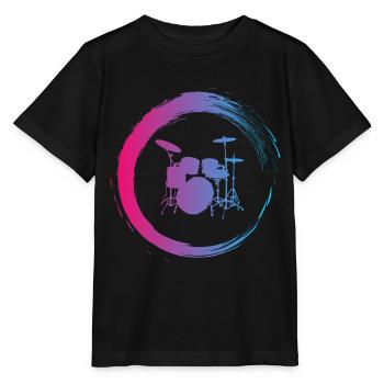 Ich mag die Drums - Stanley/Stella Kinder T-Shirt MINI CREATOR  - Schwarz - Vorne - Mikhail (115cm)