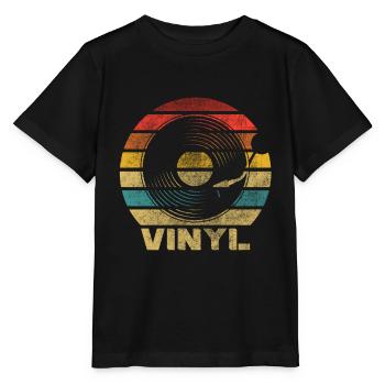 Vinyle Vintage Rétro Disque phonographe LP - T-shirt bio MINI CREATOR Stanley/Stella Enfant - noir - Devant - Mikhail (115cm)