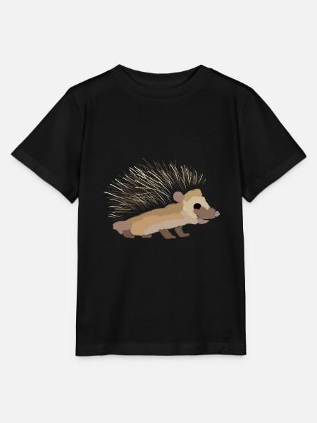 Hedgehog painted - Stanley/Stella MINI CREATOR Kids’ T-Shirt - black