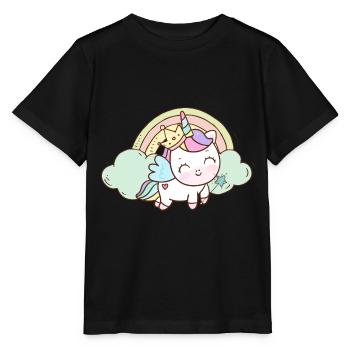 Licorne Princesse Couronne Étoiles Tige Chaussures Rose - T-shirt bio MINI CREATOR Stanley/Stella Enfant - noir - Devant - Mikhail (115cm)