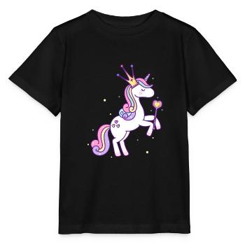 Unicorn Princess Crown Star Staff chaussures rose - T-shirt bio MINI CREATOR Stanley/Stella Enfant - noir - Devant - Mikhail (115cm)