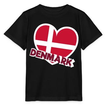 Dänemark Flagge Patriot Geschenk Heimat Staat EU - Stanley/Stella Kinder T-Shirt MINI CREATOR  - Schwarz - Vorne - Mikhail (115cm)