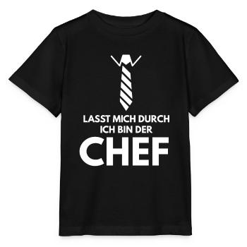 Lasst mich durch ich bin der Chef - Stanley/Stella Kinder T-Shirt MINI CREATOR  - Schwarz - Vorne - Mikhail (115cm)