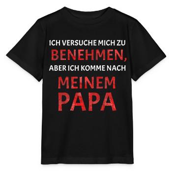 Ich versuche mich zu benehmen - Stanley/Stella Kinder T-Shirt MINI CREATOR  - Schwarz - Vorne - Mikhail (115cm)