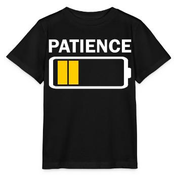 Patience Low Battery - Stanley/Stella MINI CREATOR Kids’ T-Shirt - black - Front - Mikhail (115cm)
