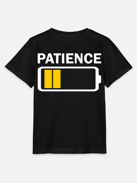 Patience Low Batterie - Stanley/Stella Kinder T-Shirt MINI CREATOR - Schwarz