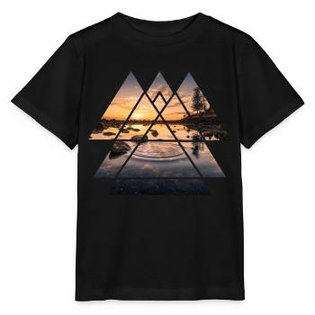 Abstrakter See - Stanley/Stella Kinder T-Shirt MINI CREATOR  - Schwarz - Vorne - Mikhail (115cm)