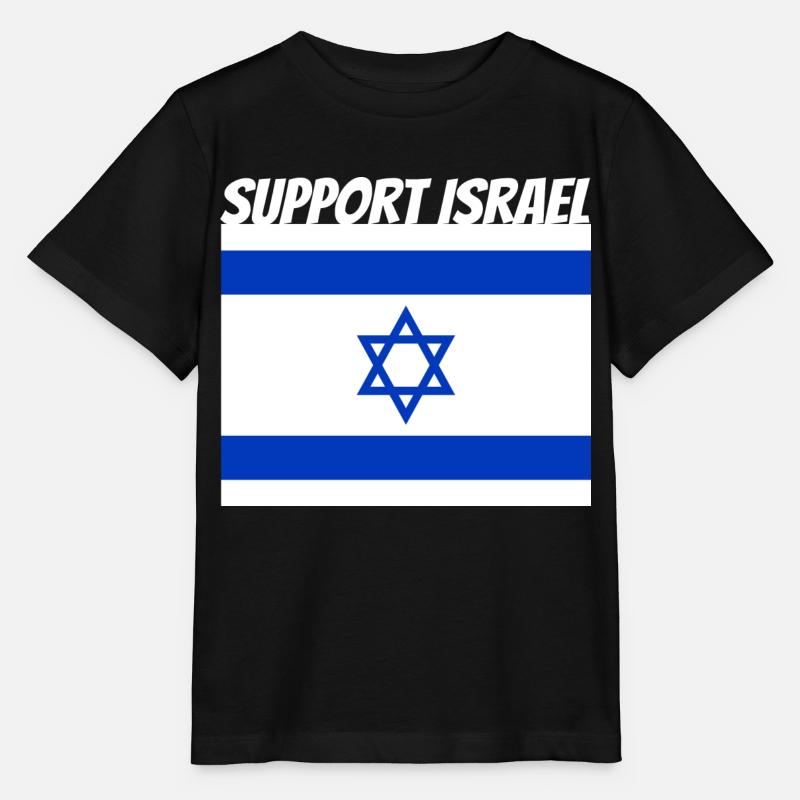 Support Israel - Stanley/Stella MINI CREATOR Kids’ T-Shirt - black
