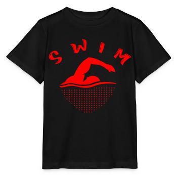 Swim Swimming - Stanley/Stella MINI CREATOR Kids’ T-Shirt - black - Front - Mikhail (115cm)