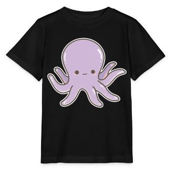 Pieuvre dessin animé - T-shirt bio MINI CREATOR Stanley/Stella Enfant - noir - Devant - Mikhail (115cm)