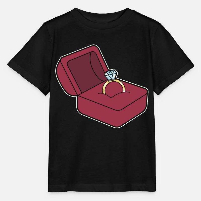Wedding ring marriage proposal - Stanley/Stella MINI CREATOR Kids’ T-Shirt - black