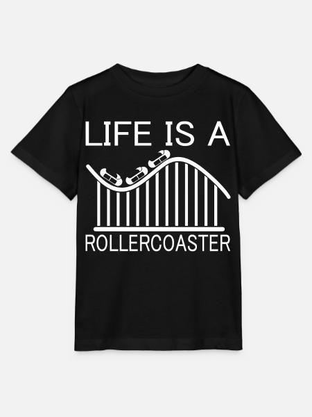 Rollercoaster Achterbahn - Stanley/Stella Kinder T-Shirt MINI CREATOR - Schwarz