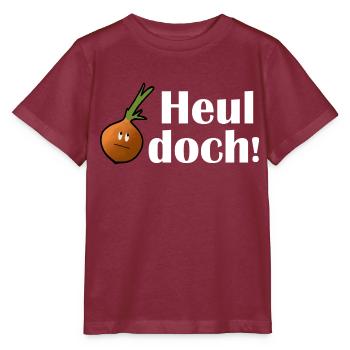 Zwiebel Heul doch - Stanley/Stella Kinder T-Shirt MINI CREATOR  - Burgunderrot - Vorne - Kain (125cm)