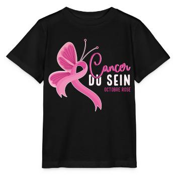 Ruben Rose De Sensibilisation Au Cancer Du Sein - T-shirt bio MINI CREATOR Stanley/Stella Enfant - noir - Devant - Mikhail (115cm)