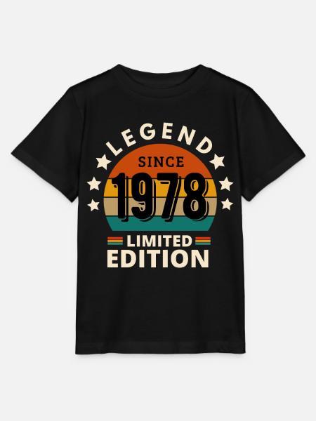 LÉGENDE 1978, MILLÉSIME 1978 - T-shirt bio MINI CREATOR Stanley/Stella Enfant - noir