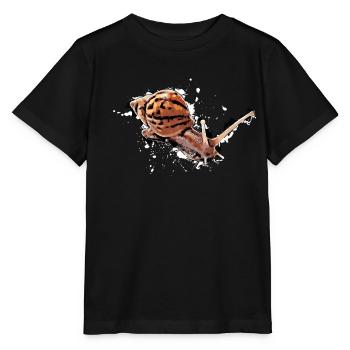 escargot avec des points - T-shirt bio MINI CREATOR Stanley/Stella Enfant - noir - Devant - Mikhail (115cm)