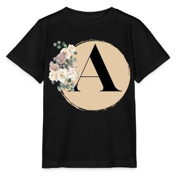 letter A - Stanley/Stella MINI CREATOR Kids’ T-Shirt - black - Front - Mikhail (115cm)