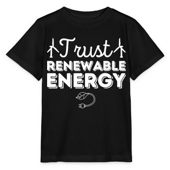 Faites confiance aux énergies renouvelables - T-shirt bio MINI CREATOR Stanley/Stella Enfant - noir - Devant - Mikhail (115cm)
