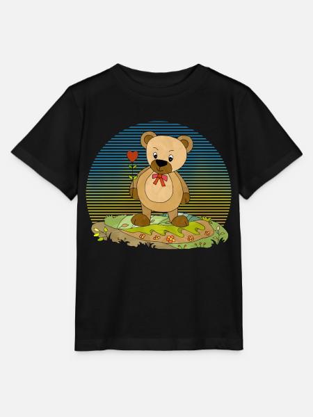 Teddybär - Stanley/Stella Kinder T-Shirt MINI CREATOR  - Schwarz