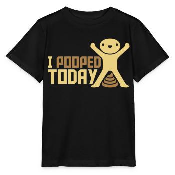 I pooped today Zitat - Stanley/Stella Kinder T-Shirt MINI CREATOR  - Schwarz - Vorne - Mikhail (115cm)