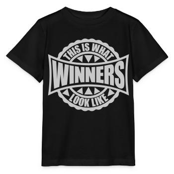 What Winners Look Like - Stanley/Stella Kinder T-Shirt MINI CREATOR  - Schwarz - Vorne - Mikhail (115cm)