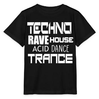Techno Trance Tanz - Stanley/Stella Kinder T-Shirt MINI CREATOR  - Schwarz - Vorne - Mikhail (115cm)