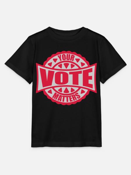 your vote matters Zitat - Stanley/Stella Kinder T-Shirt MINI CREATOR  - Schwarz