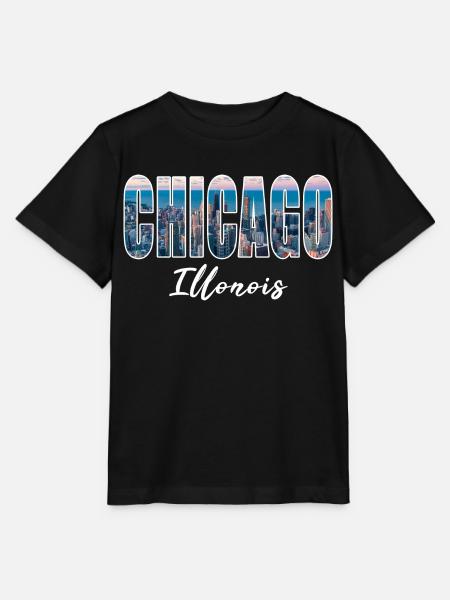 Chicago Illonois - Stanley/Stella Kinder T-Shirt MINI CREATOR  - Schwarz