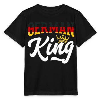 German King Germany German Flag - Stanley/Stella Kinder T-Shirt MINI CREATOR  - Schwarz - Vorne - Mikhail (115cm)